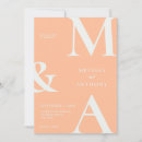 Search for peach wedding invitations Minimalist