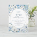Recherche de 10ème mariage anniversaire invitations Élégant