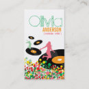 Recherche de vinyl record business cards Rétro