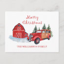 Search for vintage red truck postcards Farmhouse