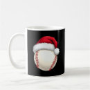 Search for funny baseball mugs Santa