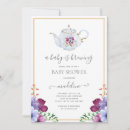Search for elegant vintage high tea invitations A baby is brewing