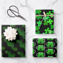 Recherche de shamrock papier cadeau Verdure