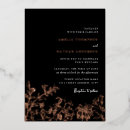 Recherche de rose et noir mariage invitations Vintage