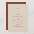 Search for line art wedding invitations Burnt orange