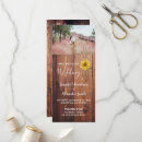 Search for sunflower wedding programs Rustic