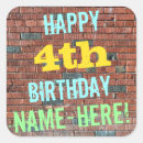 Search for 4th birthday stickers 4 years old