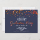 Search for black and orange graduation invitations Party