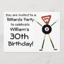 Search for billiard birthday invitations Pool