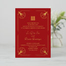 Recherche de double bonheur invitations Rouge