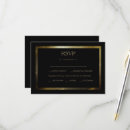 Search for black and gold rsvp cards Response
