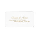 Recherche de gold calligraphy return address labels Bride