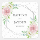 Search for floral chic wedding stickers Trendy