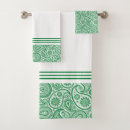 Search for vintage green bath towels Paisley