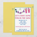 Search for fun in the sun birthday invitations Pool