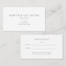 Search for salon appointment cards Simple