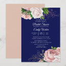 Search for navy and blush bridal shower invitations Vintage