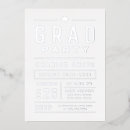 Search for silver foil graduation invitations High school college