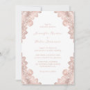 Search for rose gold lace wedding invitations Rustic
