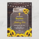 Search for sunflowers christening invitations Baptism
