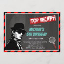 Search for secret agent birthday invitations Spy birthday party
