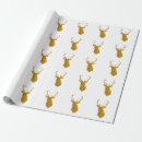 Search for gold deer wrapping paper Stag