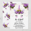 Search for purple princess baby shower invitations Gold