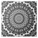 Search for black and white mandala tiles Modern