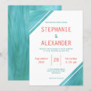 Recherche de turquoise coral mariage invitations Corail