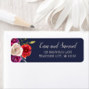 Recherche de navy floral return address labels Couple