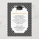 Search for polka dots graduation invitations White