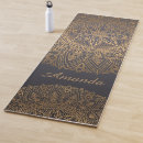 Search for mandala yoga mats Black and gold