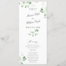 Search for greenery wedding programs Botanical leaves
