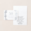 Search for foil 50th birthday invitations Silver