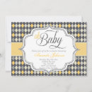 Search for gray argyle invitations Shower