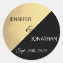 Search for gold foil wedding stickers Modern