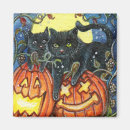 Search for jack o lanterns magnets Black cat