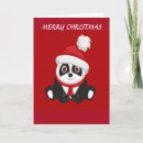 Search for panda bear christmas cards Santa