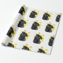 Search for black pug wrapping paper Puppy