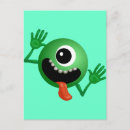 Recherche de monstres mignons cartes postales Dessin
