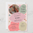 Search for peace out single digits invitations Flower power