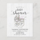 Search for carriage baby girl shower invitations Whimsical