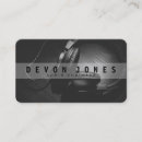Search for sound engineer business cards Black