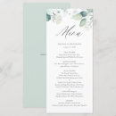 Search for boho wedding menus Botanical