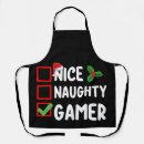 Search for gamer aprons Santa