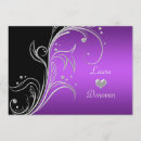 Search for purple black swirl wedding invitations Vintage