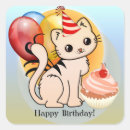 Search for happy birthday cat stickers Cupcake