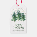 Search for happy holidays gift tags pine trees