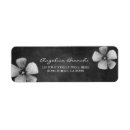 Search for black and white chalkboard return address labels Floral