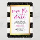 Search for hot pink black gold invitations Black and white